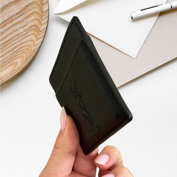 YSL Black Leather Cardholder - Picture 5 of 8